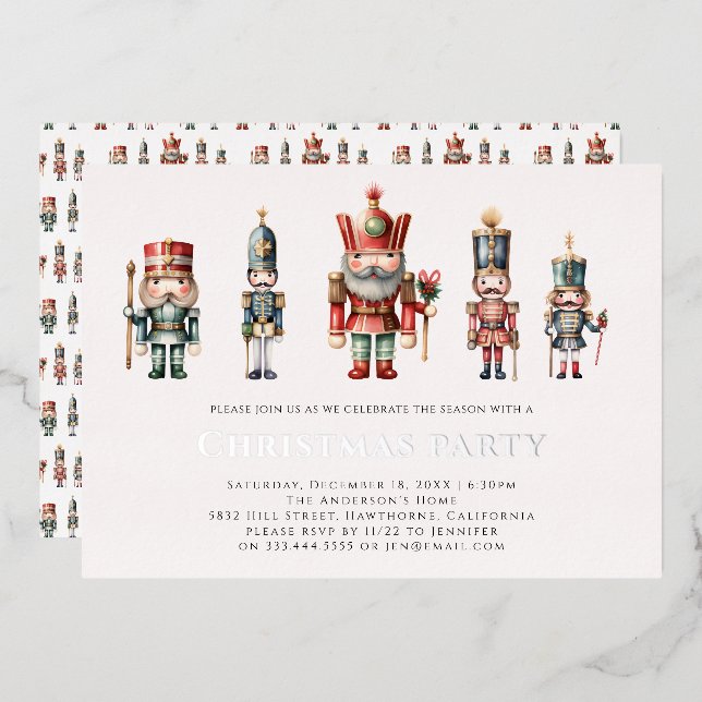 Modern nutcracker Christmas's party    (Front/Back)