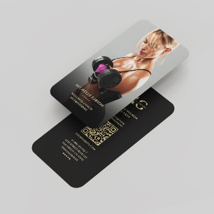 Modern Nutritionist Fitness Wellness Coach Photo Business Card