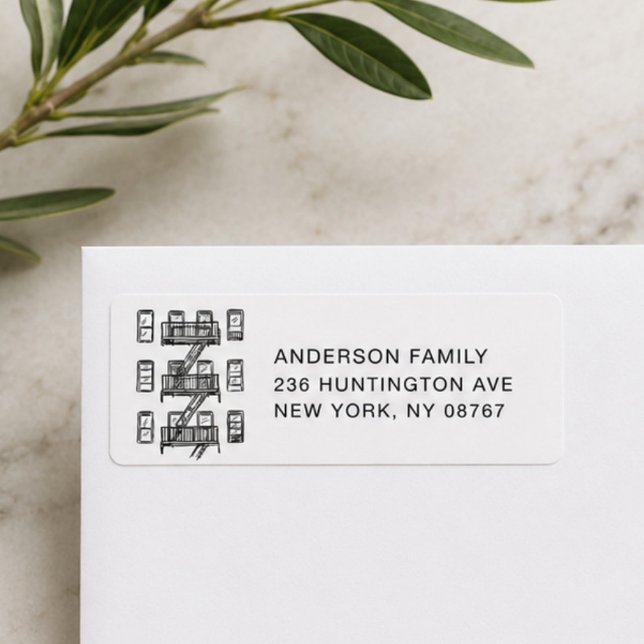 Modern NYC Moving Return Address Label (Creator Uploaded)