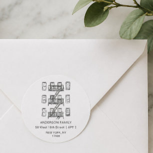 Modern NYC Return Address Stickers