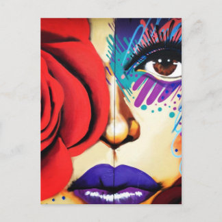 Modern NYC Street Art Postcard