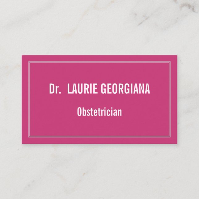 Modern Obstetrician Business Card (Front)