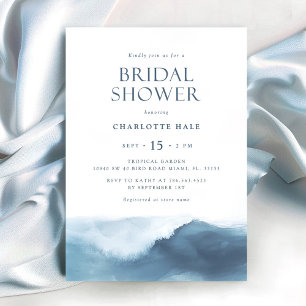 Modern Ocean Beach Bridal Shower Invitation