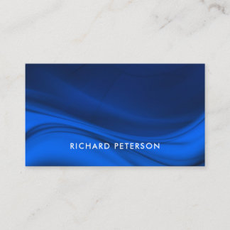 Modern ocean beachy blue business card