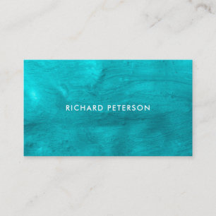Modern ocean beachy blue business card