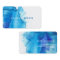 Modern Ocean Beachy Blue Watercolor Business Cards
