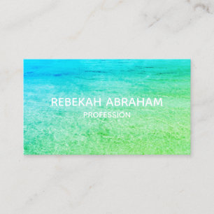 Modern Ocean Beachy Green Appointment Card