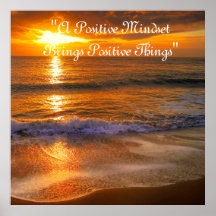 Modern Ocean Sunset Poster