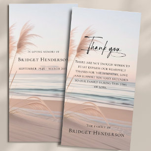 Modern Ocean Sympathy Thank You Memorial Card