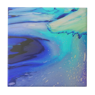 Modern Ocean Water Blue Nautical Abstract  Tile