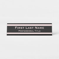 Modern Office Desk Name Plate Light Pink