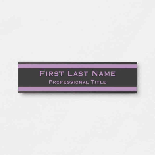 Modern Office Door Sign Signs Lavendar Purple (Front)