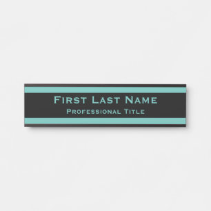 Modern Office Door Sign Signs Teal Turquoise