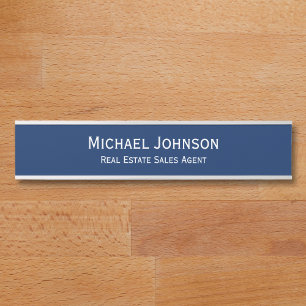 Modern Office Firm Name Plate Job Title Door Sign