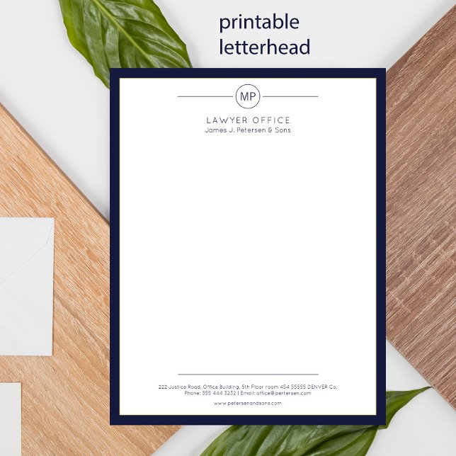 Modern office letterhead printable variant poster (Creator Uploaded)