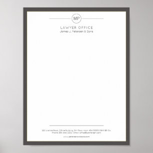 Modern office letterhead printable variant poster