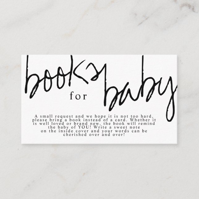Modern Oh Baby Black and White Books for Baby Card (Front)