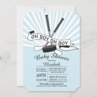 Modern Oh Boy Hockey Boys Baby Shower