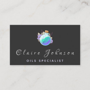 Modern Oil Specialist Magic Potion Candles Elegant Business Card