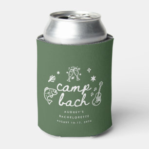 Modern Olive Green Camp Bachelorette Party Can Cooler