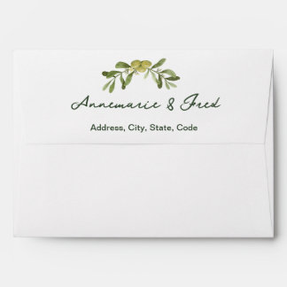 Modern Olive Green Envelope