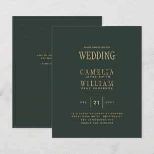 Modern OLIVE Green Gold Budget Wedding