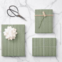 Modern Olive Green Rustic Stripes