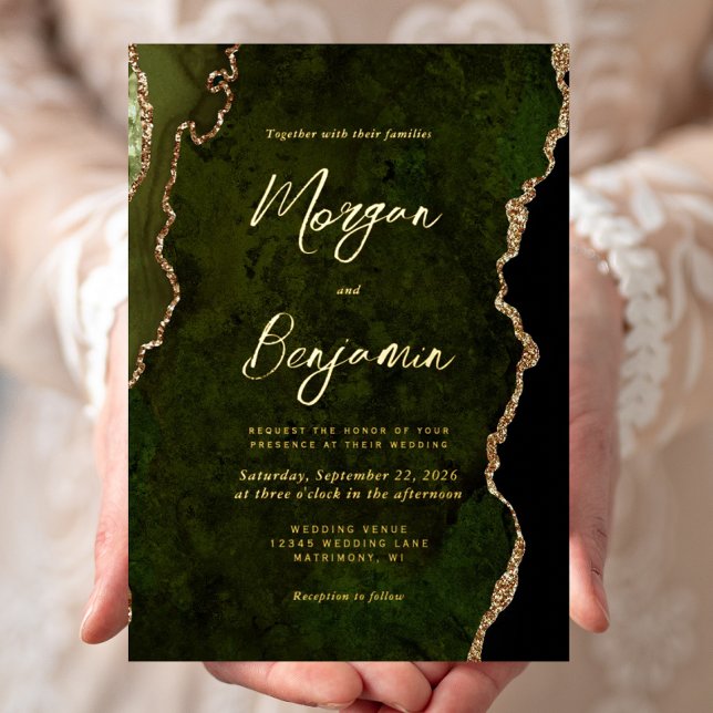 Modern Olive Green Script Wedding (Creator Uploaded)