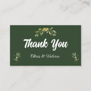 Modern Olive Green Sticker Place Card