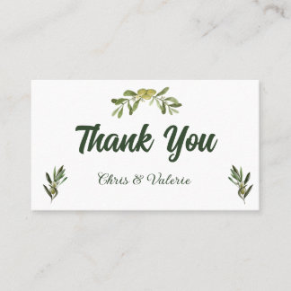 Modern Olive Green Sticker Place Card