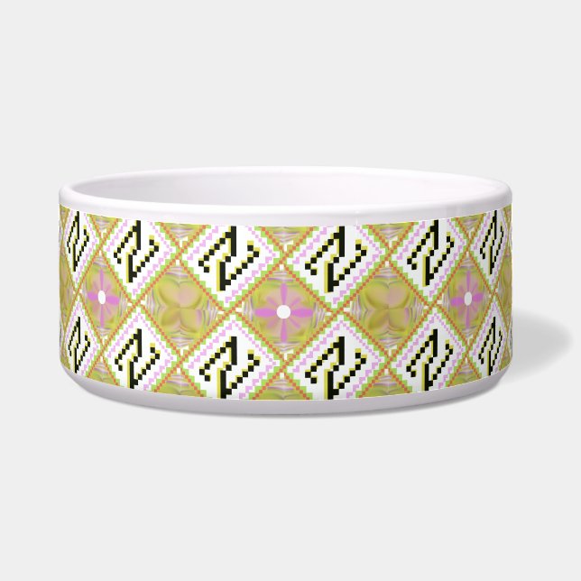 Modern Olive & Magenta Geometric Tribal Pattern (Front)