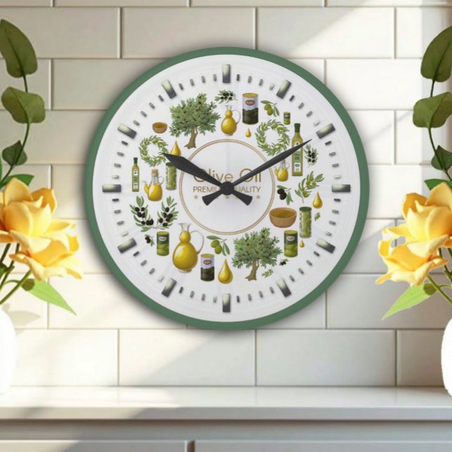 Modern Olive Oil Premium Quality Wall Clock (Creator Uploaded)