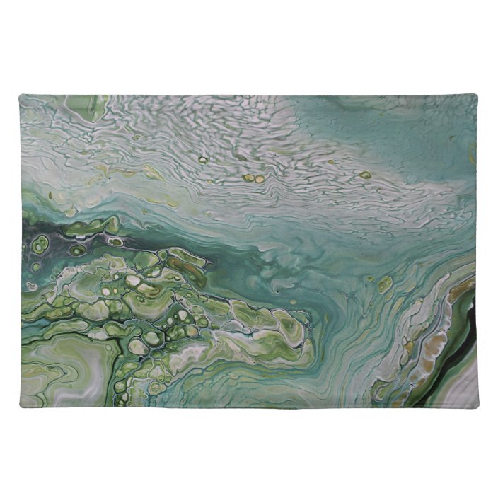 Modern Olive Sage Green Fluid Marble Art Placemat | Zazzle.co.uk