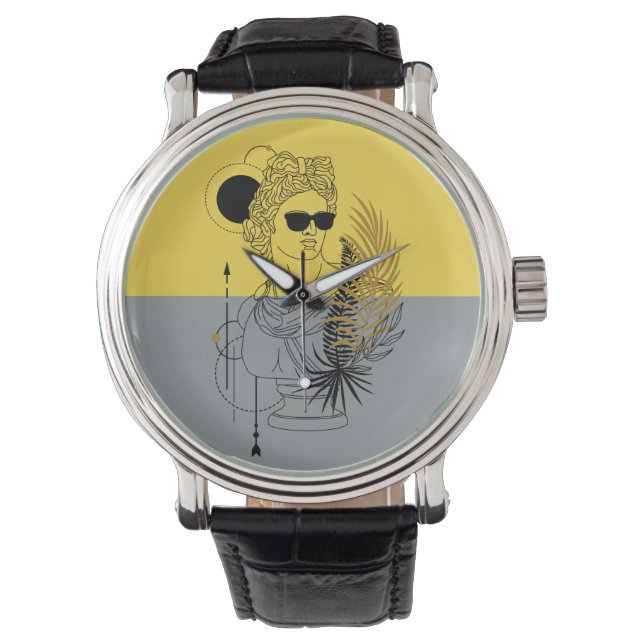 Modern Olympic God Apollo Colorblock Watch (Front)