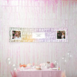 Modern Ombre Pastel multi Photo Birthday Party Banner<br><div class="desc">Celebrate in style with this modern ombre pastel birthday banner featuring bold white distressed “Happy Birthday” lettering and a customisable photo spaces. The soft gradient tones of pink, peach, and lavender create a fun yet elegant backdrop, perfect for milestone birthdays, sweet 16s, 21st, 25th, 30th, or any age celebration. Add...</div>