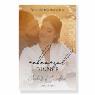 Modern Ombre Photo Rehearsal Dinner Welcome Sign