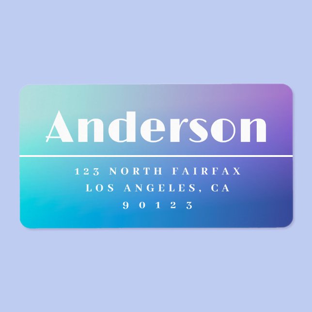 Modern Ombre Return Address Label (Creator Uploaded)