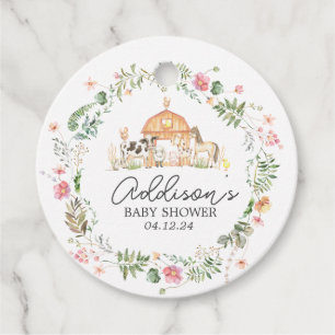 Modern on the Farm favour tag, farm party tag,  Fa Favour Tags