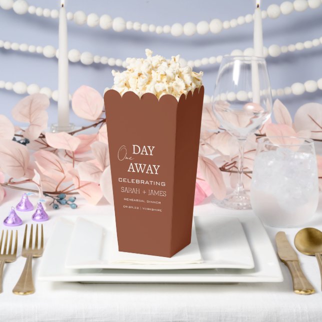 Modern One Day Away Rehearsal Dinner Wedding Party Favour Box (Wedding)