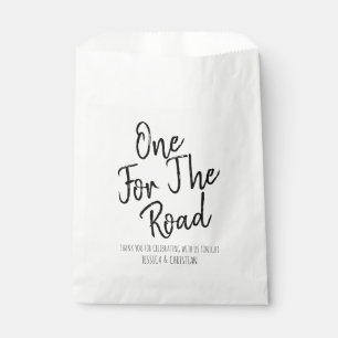 Modern One For the Road Wedding Treat Thank You Favour Bags