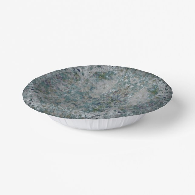 Modern One Of A Kind Abstract Art In A Foggy Mood Paper Plate (Angled)