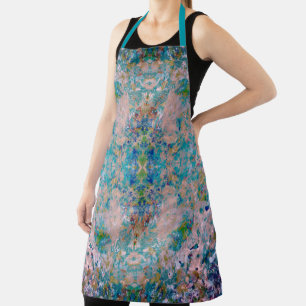 Modern One Of A Kind Abstract With Sangria Colors Apron
