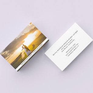 Modern One Photo Wedding Photography Business Card