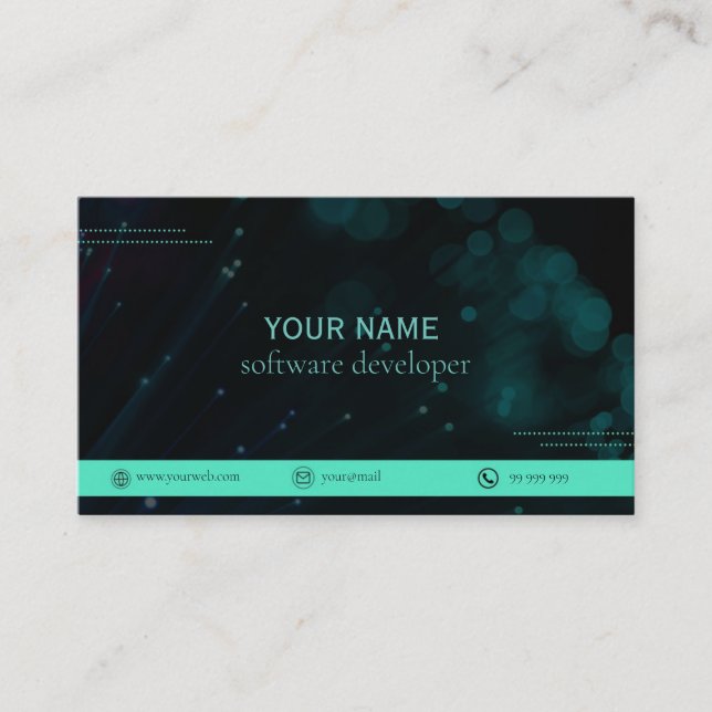 Modern one side business card (Front)