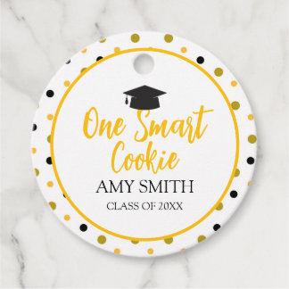 Modern One Smart Cookie Graduation Favour Tags