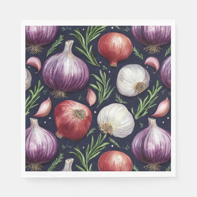Modern onions pattern napkin (Front)