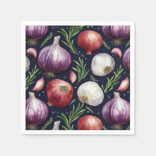 Modern onions pattern napkin