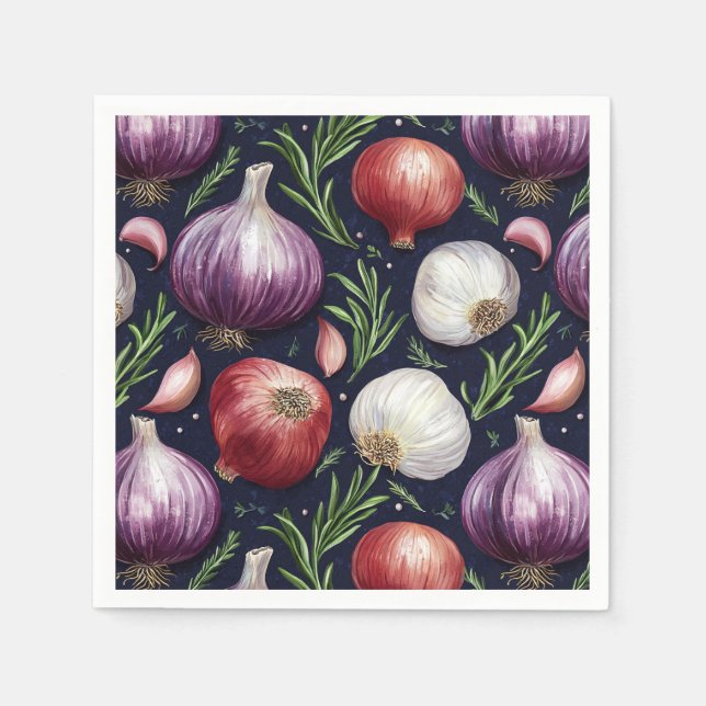 Modern onions pattern napkin (Front)