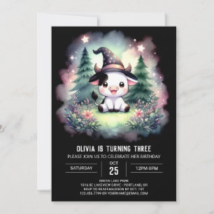 Modern Online Cow Birthday Invitation
