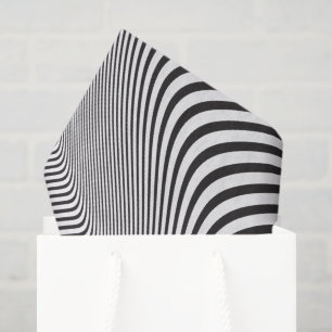 Modern Op Art Curves Waves Elegant Retro 70s Tissue Paper